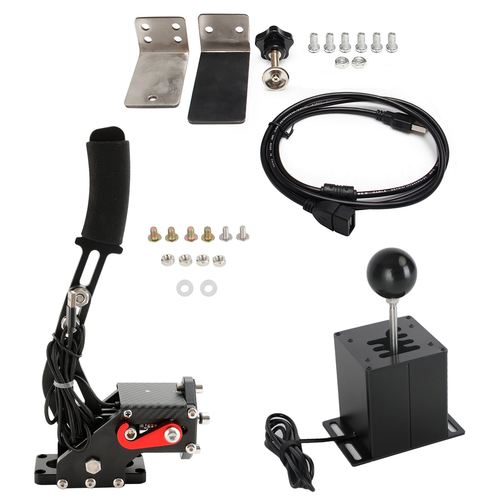 Racing Games Handbrake USB3.0 Kits for Steering Wheel Stand G29 G920 PC Black