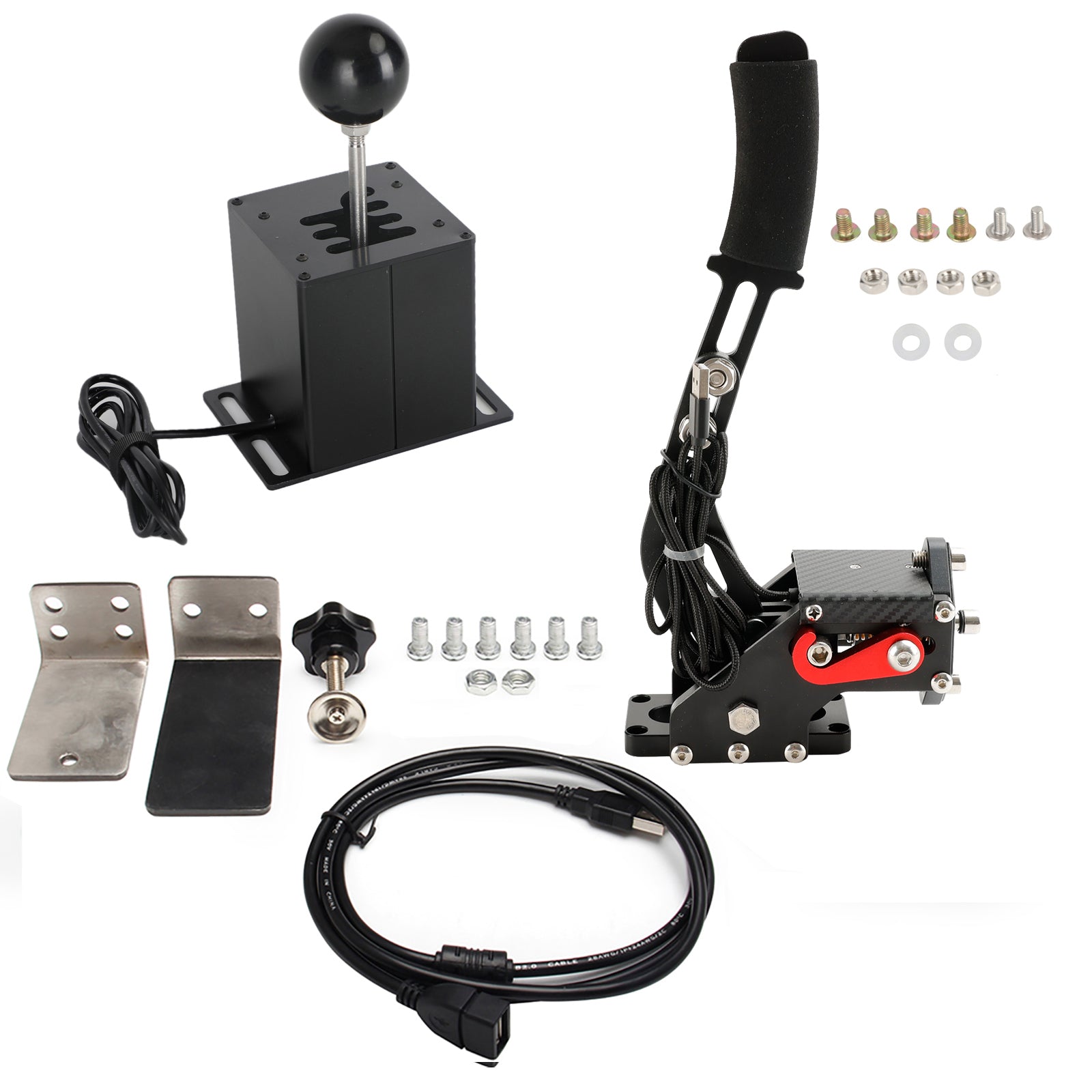 Racing Games Handbrake USB3.0 Kits for Steering Wheel Stand G29 G920 PC Black