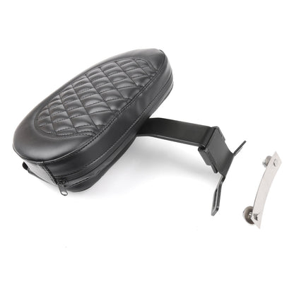 Driver Rider Backrest Pad For 07-17 Fatboy FLSTF Heritage Softail Generic