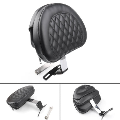 Driver Rider Backrest Pad For 07-17 Fatboy FLSTF Heritage Softail Generic