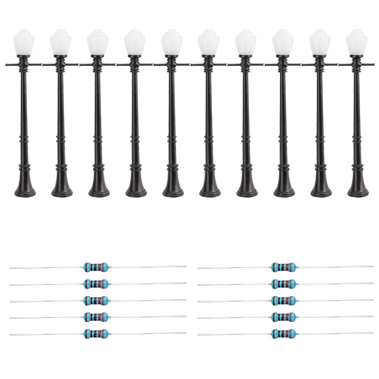 5/10pcs LCX04 Model Railway Lamppost lamps Street Lights O Scale LEDs
