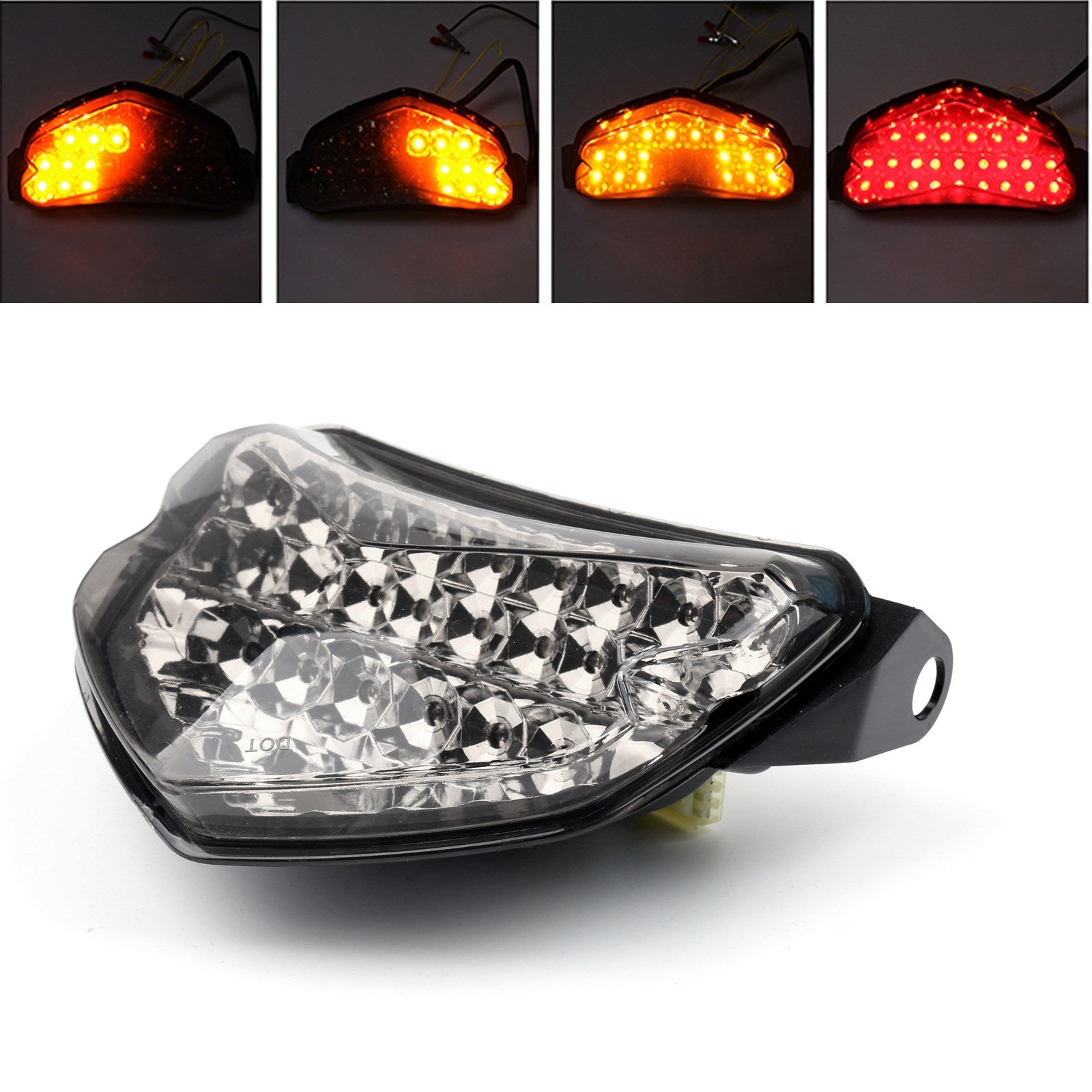 Clear LED Brake Tail Light Turn Signals For Suzuki GSXR 600 GSX-R 750 2004-2005