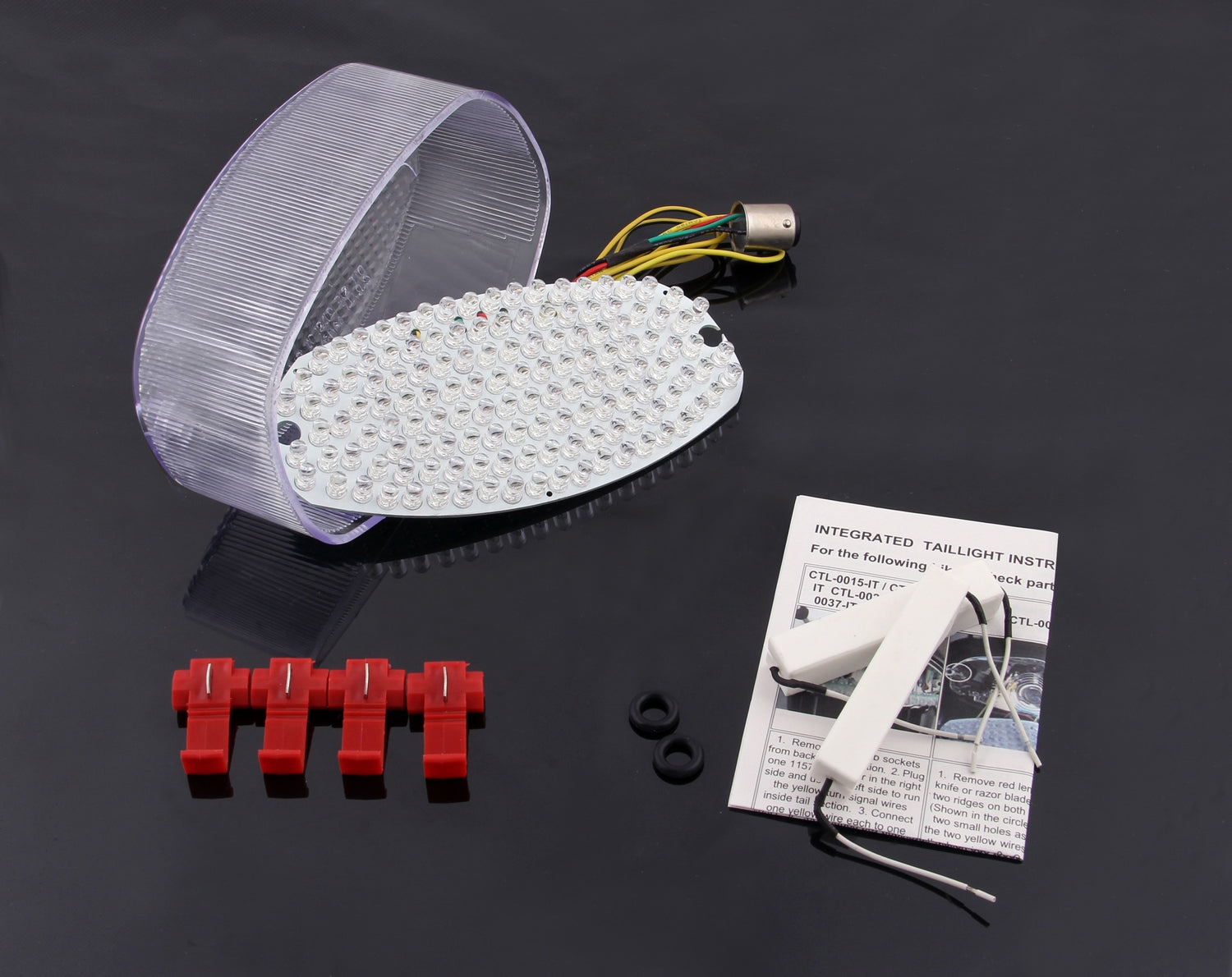 Clear Taillight integrated Turn Signals for Yamaha R6 YZF600R Vstar 1100 Custom Generic