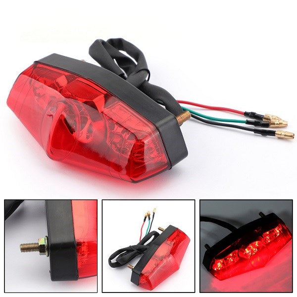 ABS LED Smoke 12V Brake Stop Running Rear Tail Light Lamp Universal RED