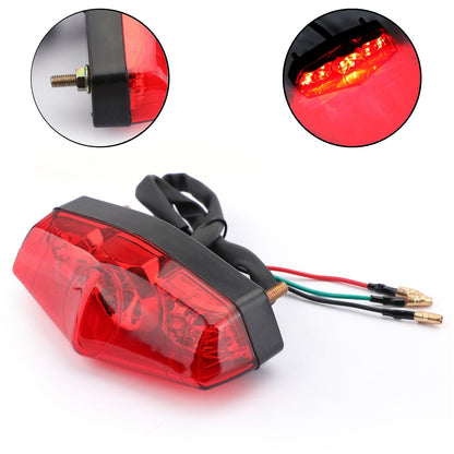 ABS LED Smoke 12V Brake Stop Running Rear Tail Light Lamp Universal RED