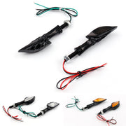 Universal Black Skeleton Hand LED Turn Signals Blinker Indicator 3 Color