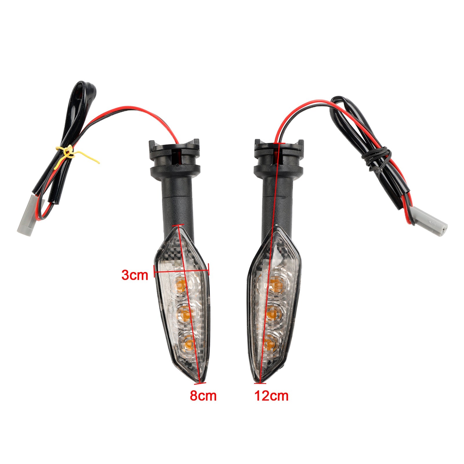 LED Turn Signal Lights Amber Indicator Lamps For Yamaha FZ8 / FAZER 2010-2016