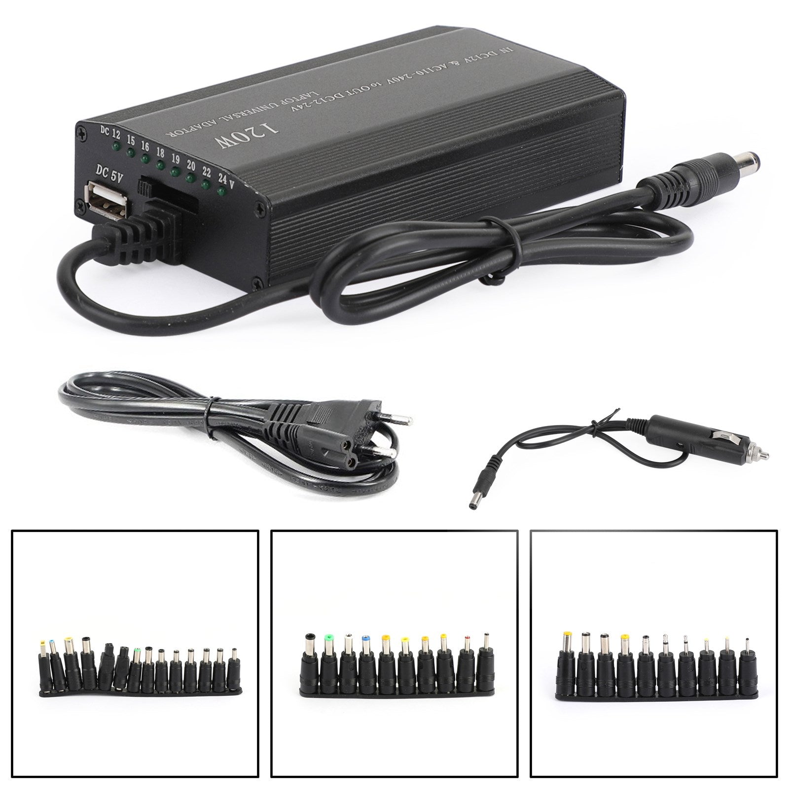 120W Universal Power Supply Charger for PC Laptop AC/DC Power 34 Tips EU Plug Universal