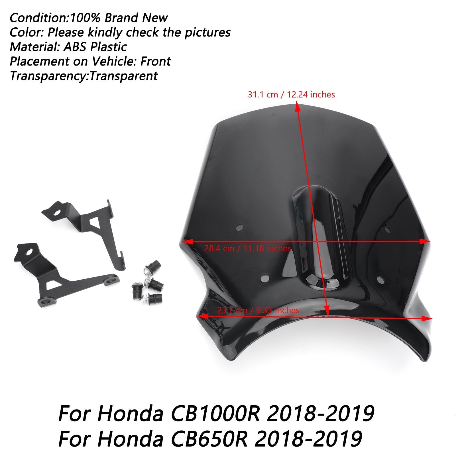 Motorcycle ABS Windshield Windscreen Protector For Honda CB1000R 18-20 CB650R 19-23