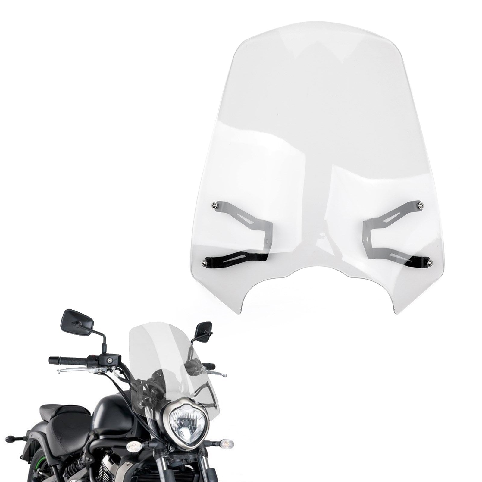 2015-2023 Kawasaki Vulcan S EN 650 Windscreen Windshield Screen w/ Bracket