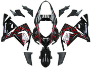 2004-2005 Kawasaki ZX 10R Black & Red Flame Racing Fairings Generic