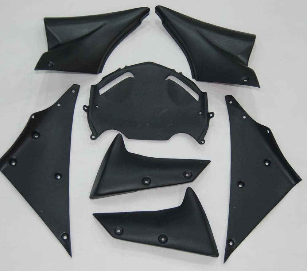 2006-2007 Kawasaki ZX 10R Black & Red Flame Racing Fairings Generic
