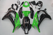 2011-2015 Ninja ZX10R Green Black Bodywork Fairing ABS Injection Molded Plastics Set 8# Generic