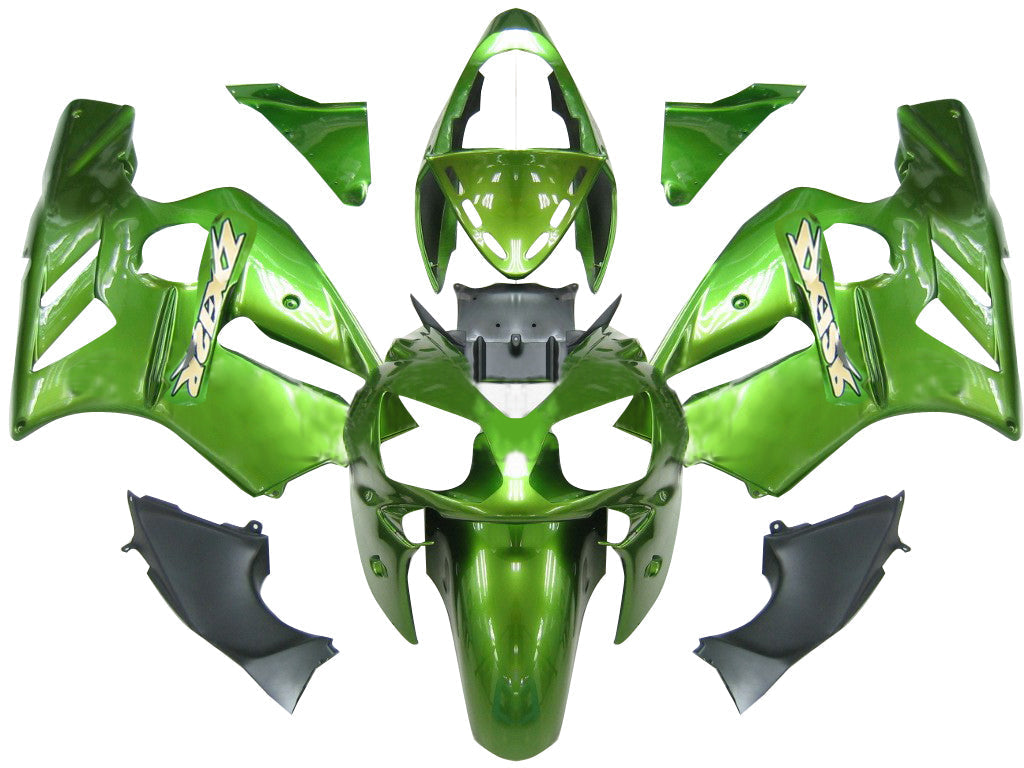 2002-2005 Ninja ZX12R Green Metallic Bodywork Fairing ABS Injection Molded Plastics Set 4# Generic