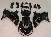 2006-2011 Ninja ZX14R Green Black Bodywork Fairing ABS Injection Molded Plastics Set 8# Generic