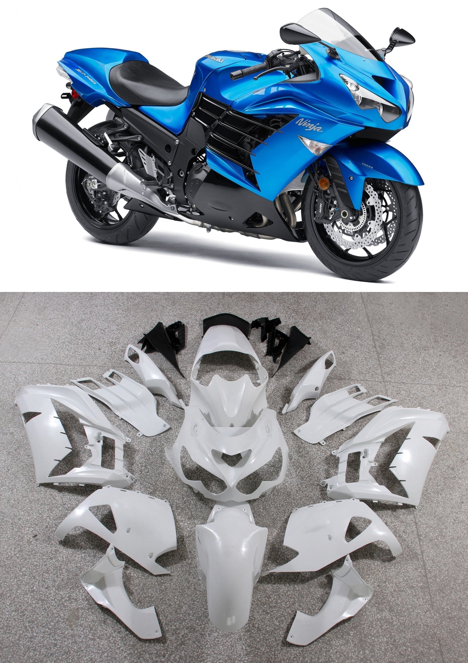 2012-2025 Kawasaki ZX14R Injection Fairing Kit Bodywork Plastic ABS #104
