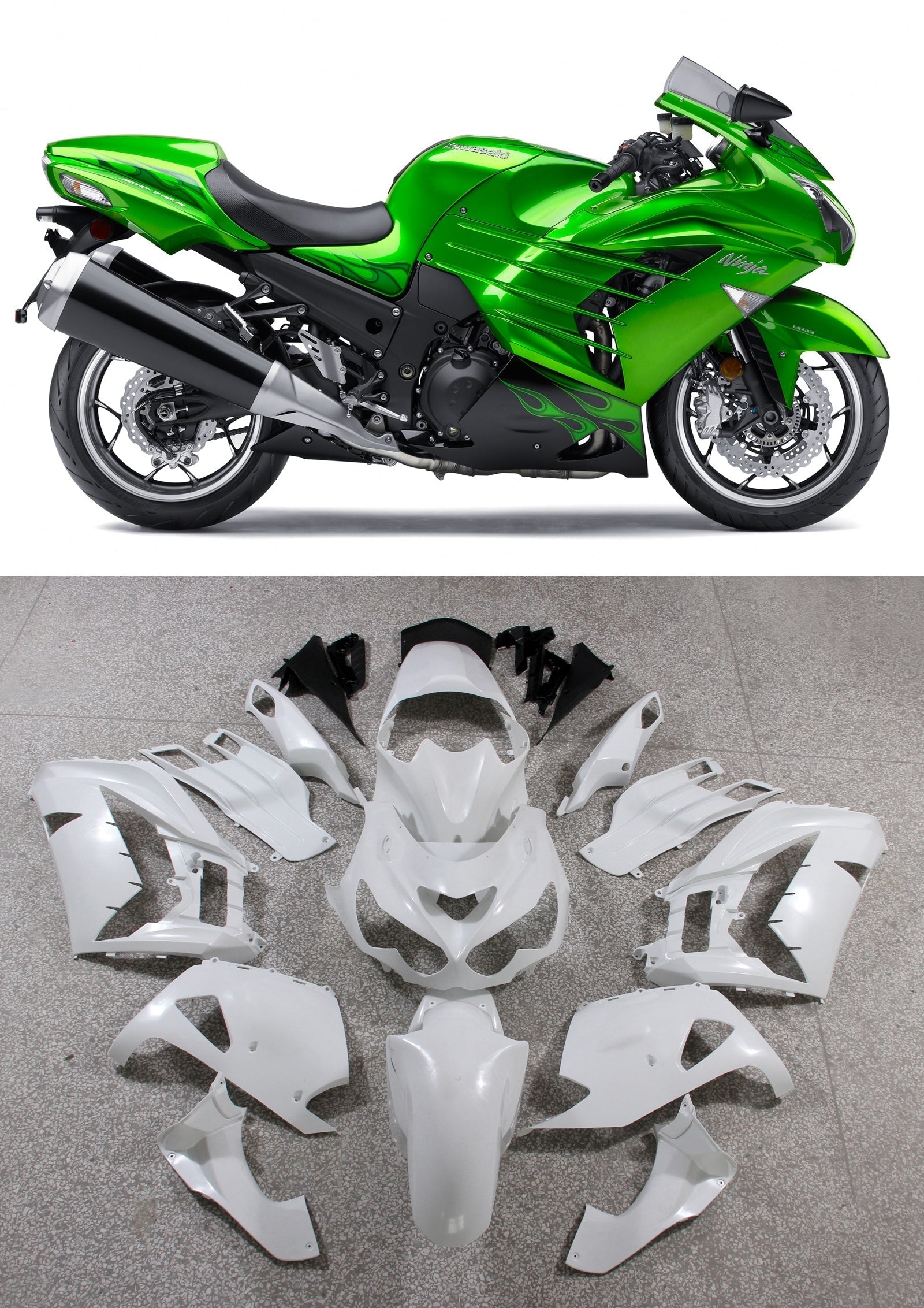 2012-2025 Kawasaki ZX14R Injection Fairing Kit Bodywork Plastic ABS #104