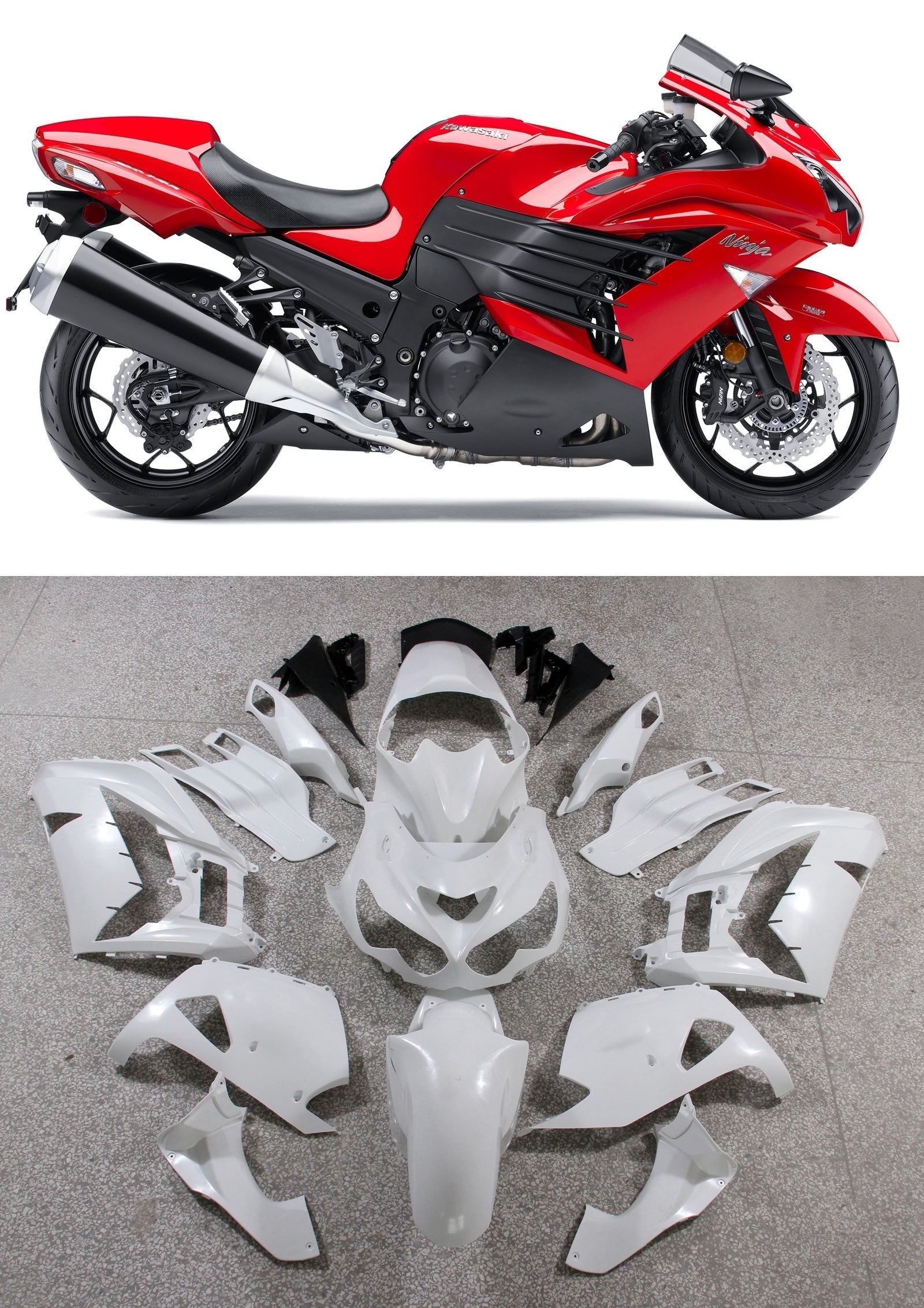 2012-2025 Kawasaki ZX14R Injection Fairing Kit Bodywork Plastic ABS #104