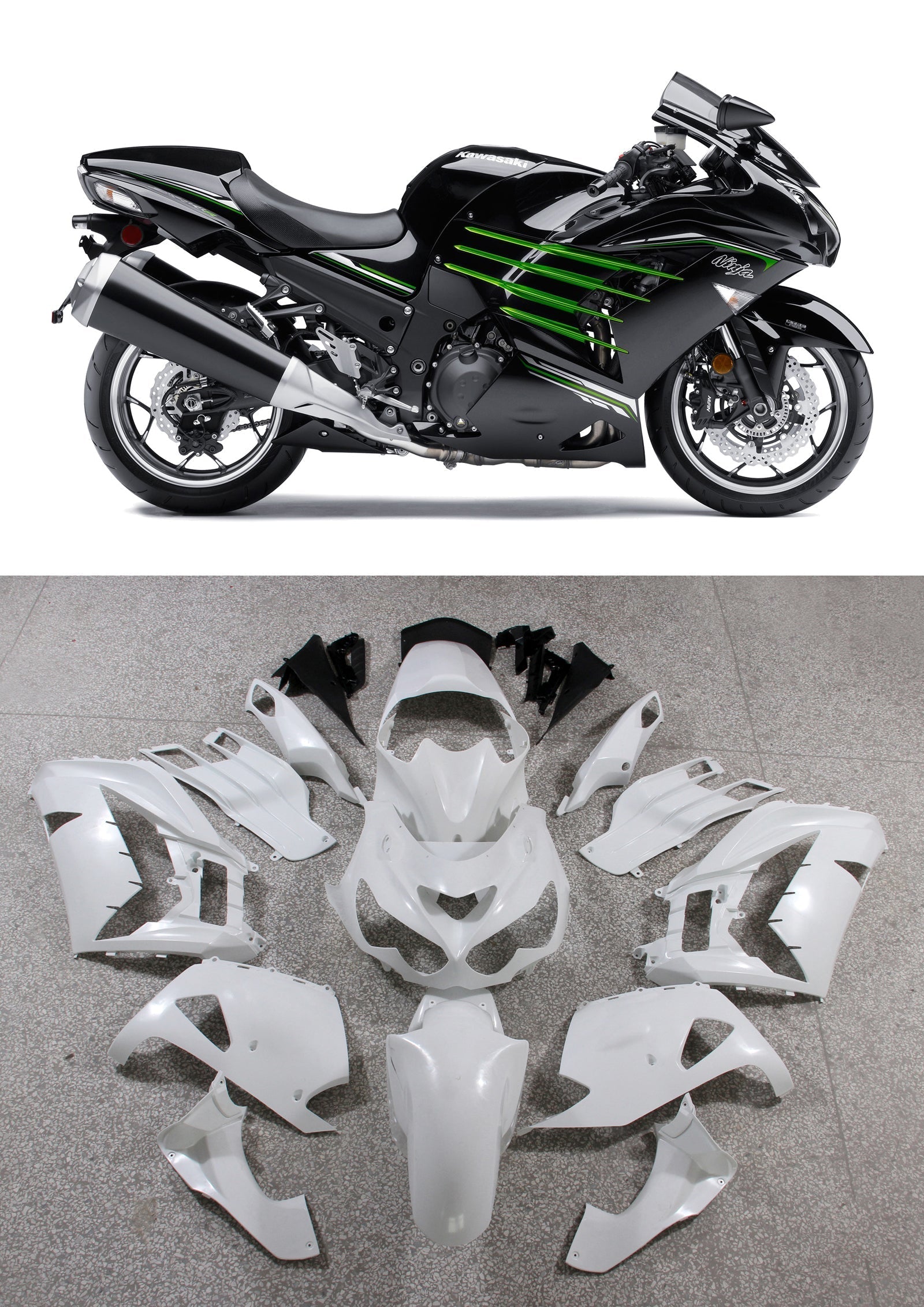 2012-2025 Kawasaki ZX14R Injection Fairing Kit Bodywork Plastic ABS #104