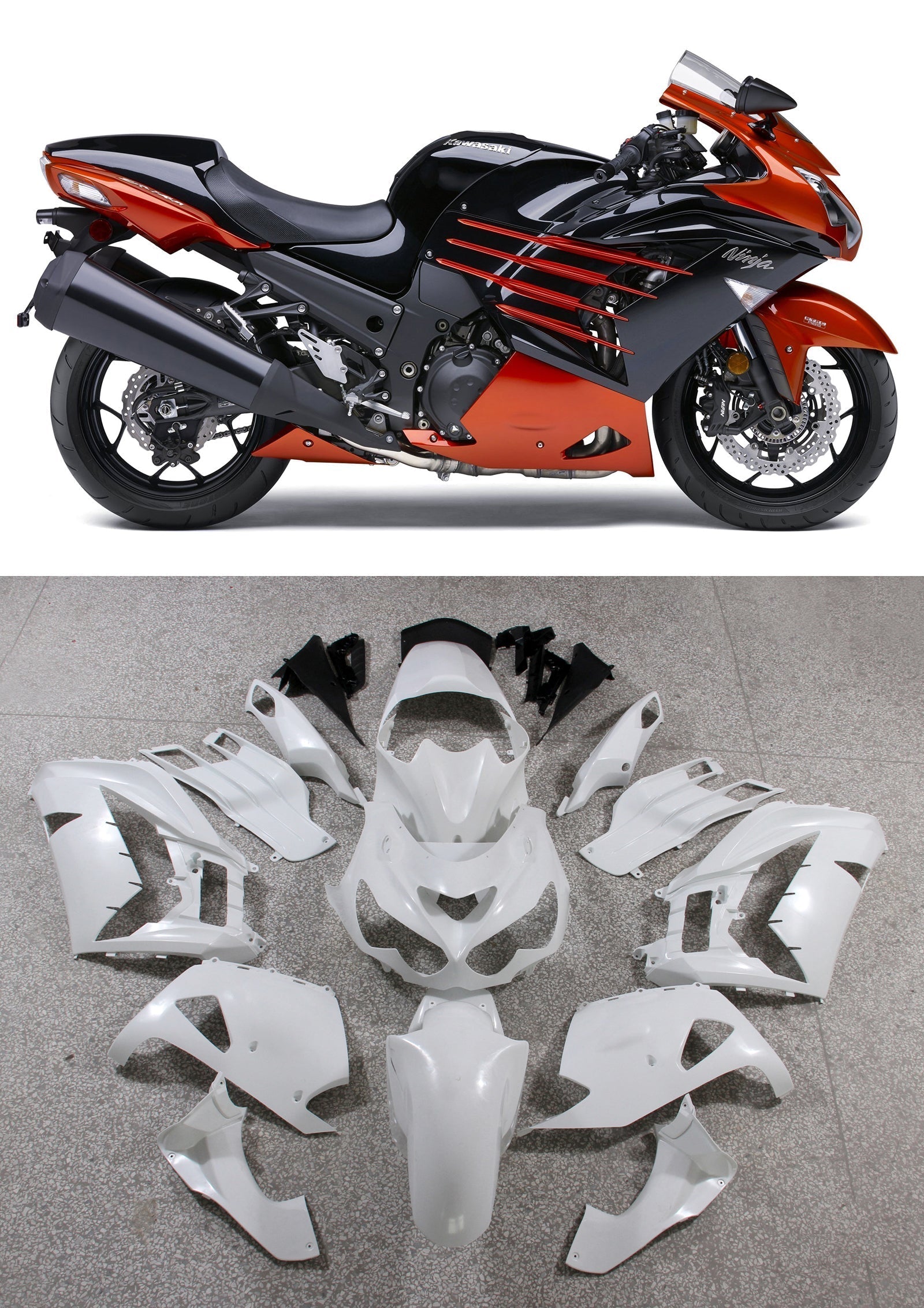 2012-2025 Kawasaki ZX14R Injection Fairing Kit Bodywork Plastic ABS #104