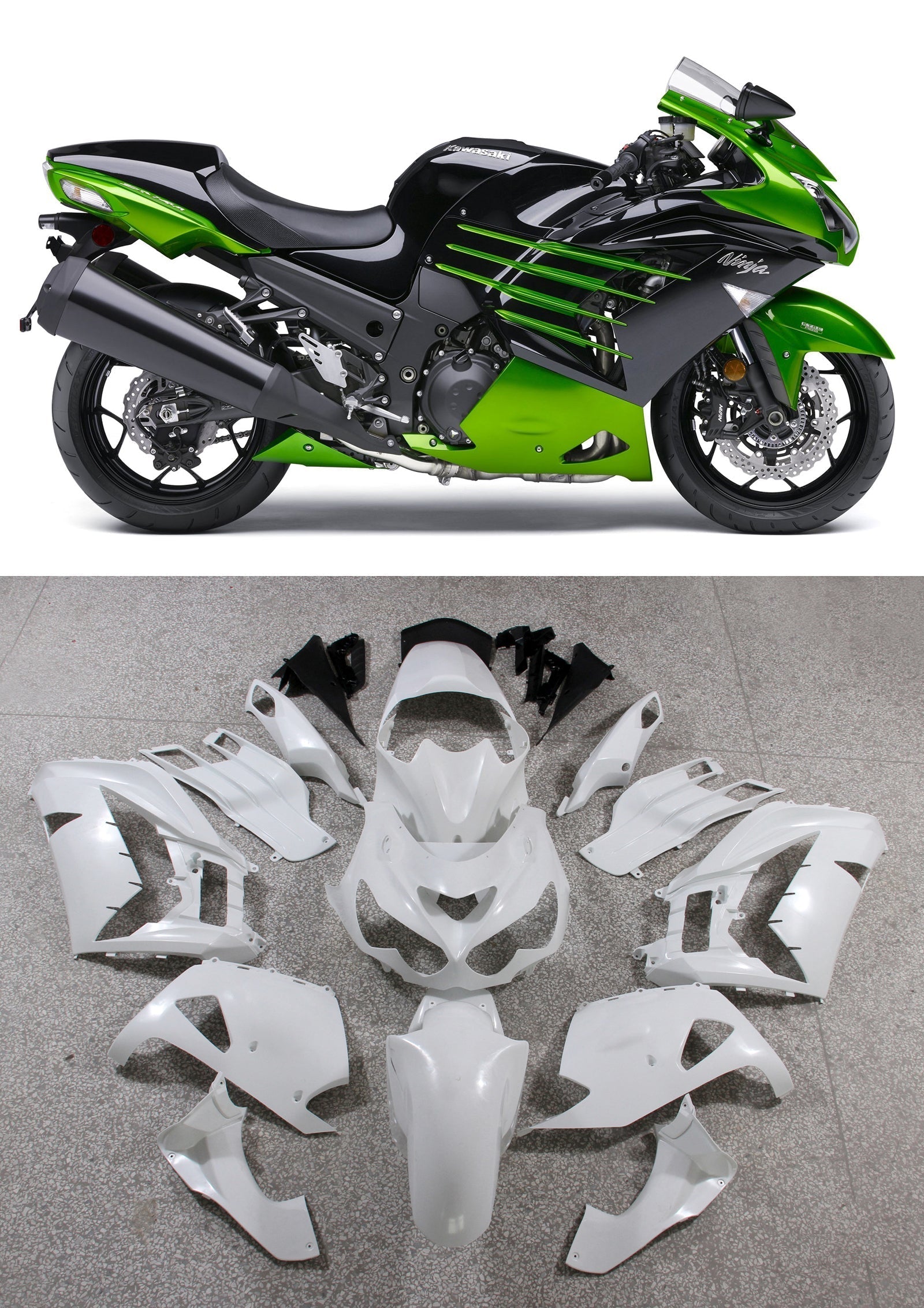 2012-2025 Kawasaki ZX14R Injection Fairing Kit Bodywork Plastic ABS #104
