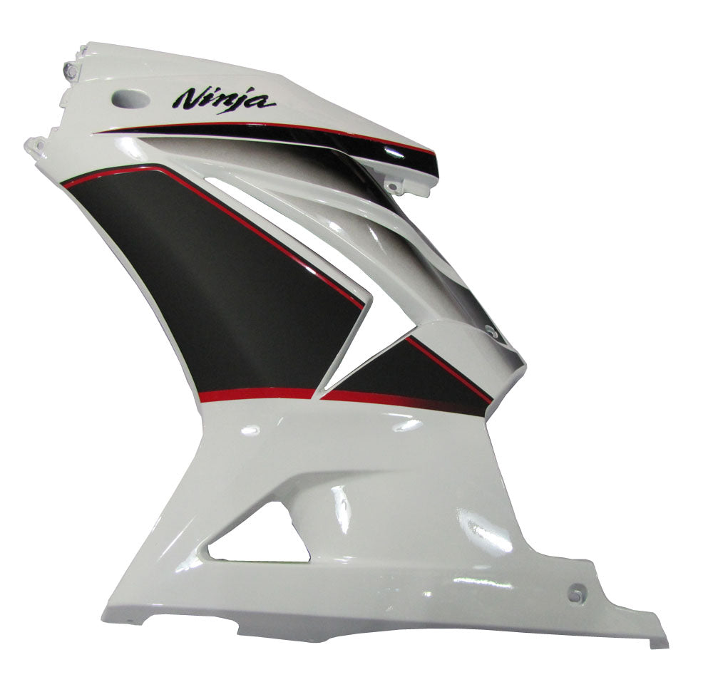 2008-2012 Kawasaki ZX250R EX250 Fairings White Black Ninja ZX250 Racing Generic
