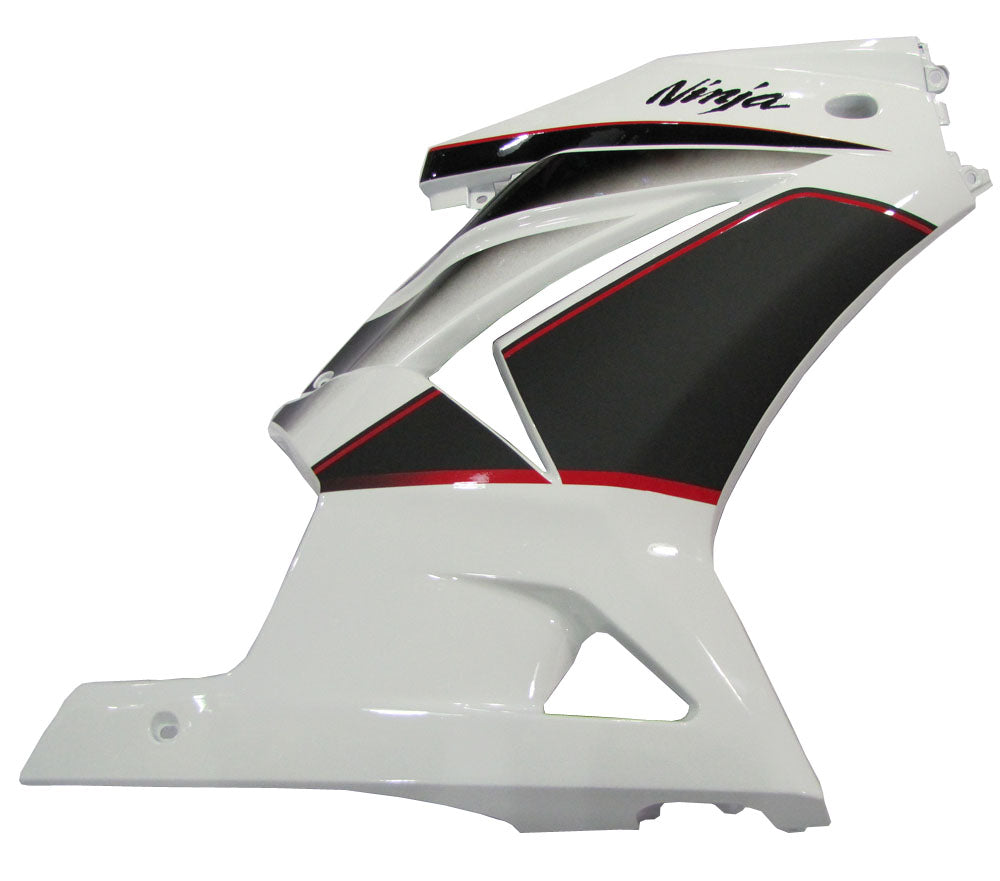 2008-2012 Kawasaki ZX250R EX250 Fairings White Black Ninja ZX250 Racing Generic