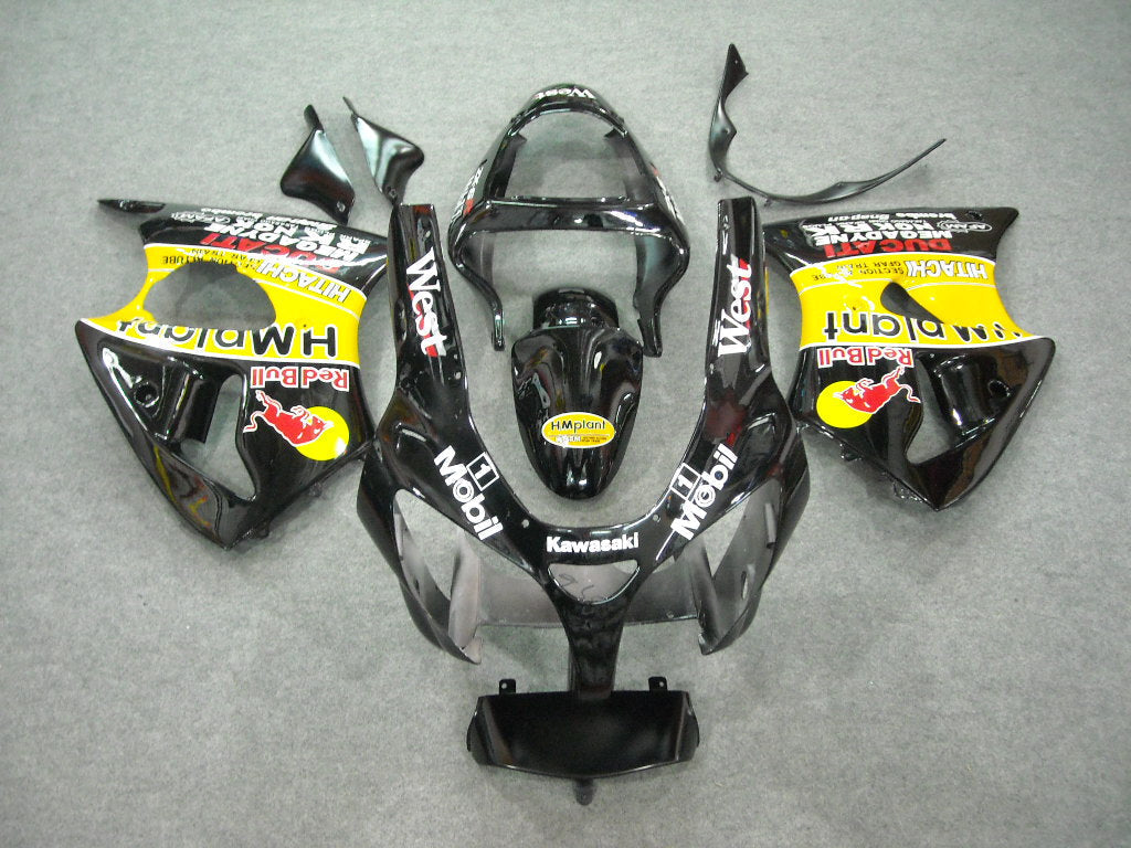 2000-2002 Kawasaki ZX6R Fairing Black&Yellow Kit