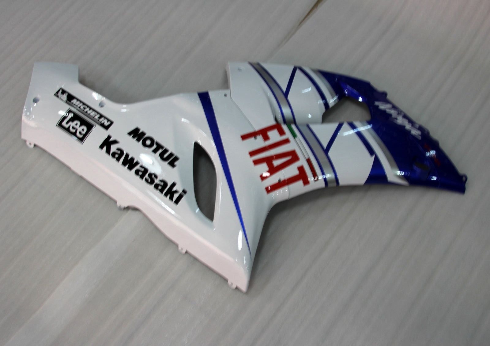 2005-2006 Kawasaki ZX6R ZX636 Fairings Blue White FIAT Racing Generic