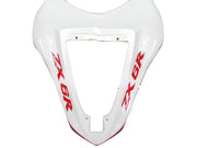 2007-2008 Kawasaki ZX6R ZX636 Fairings White Red Black ZX6R Racing Generic