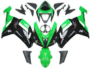 2007-2008 Kawasaki ZX6R ZX636 Fairings Green Black Ninja ZX6R Racing Generic