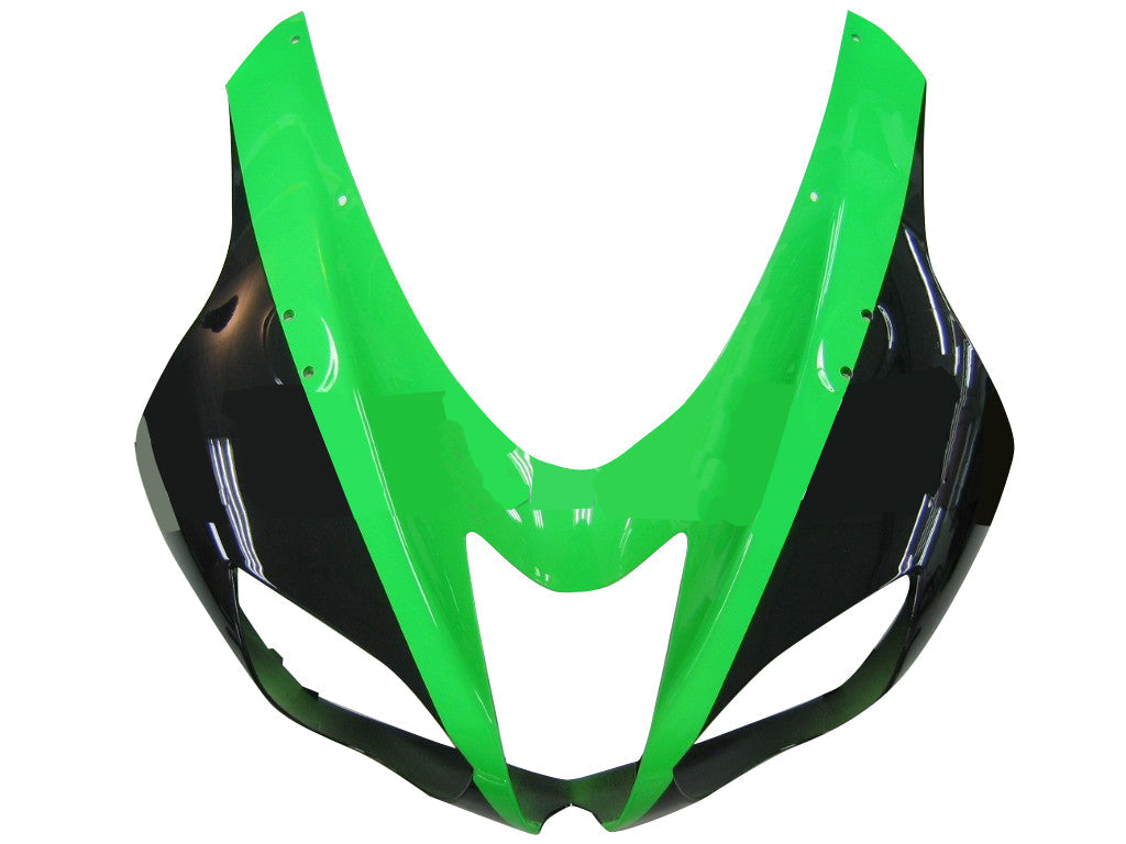 2007-2008 Kawasaki ZX6R ZX636 Fairings Green Black Ninja ZX6R Racing Generic