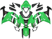 2007-2008 Kawasaki ZX6R ZX636 Fairings Green Black Silver Ninja ZX6R Racing Generic