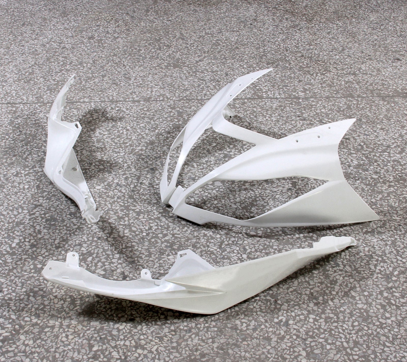 2013-2018 Kawasaki ZX6R 636 Fairings White Ninja Racing Generic