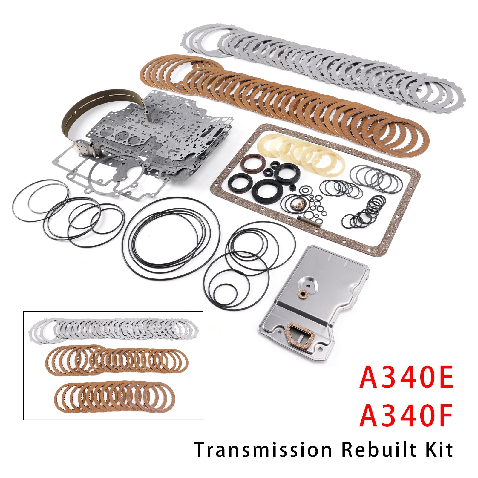 A340E A340F Transmission Rebuilt Kit With Overhault Clutches Filter For Toyota