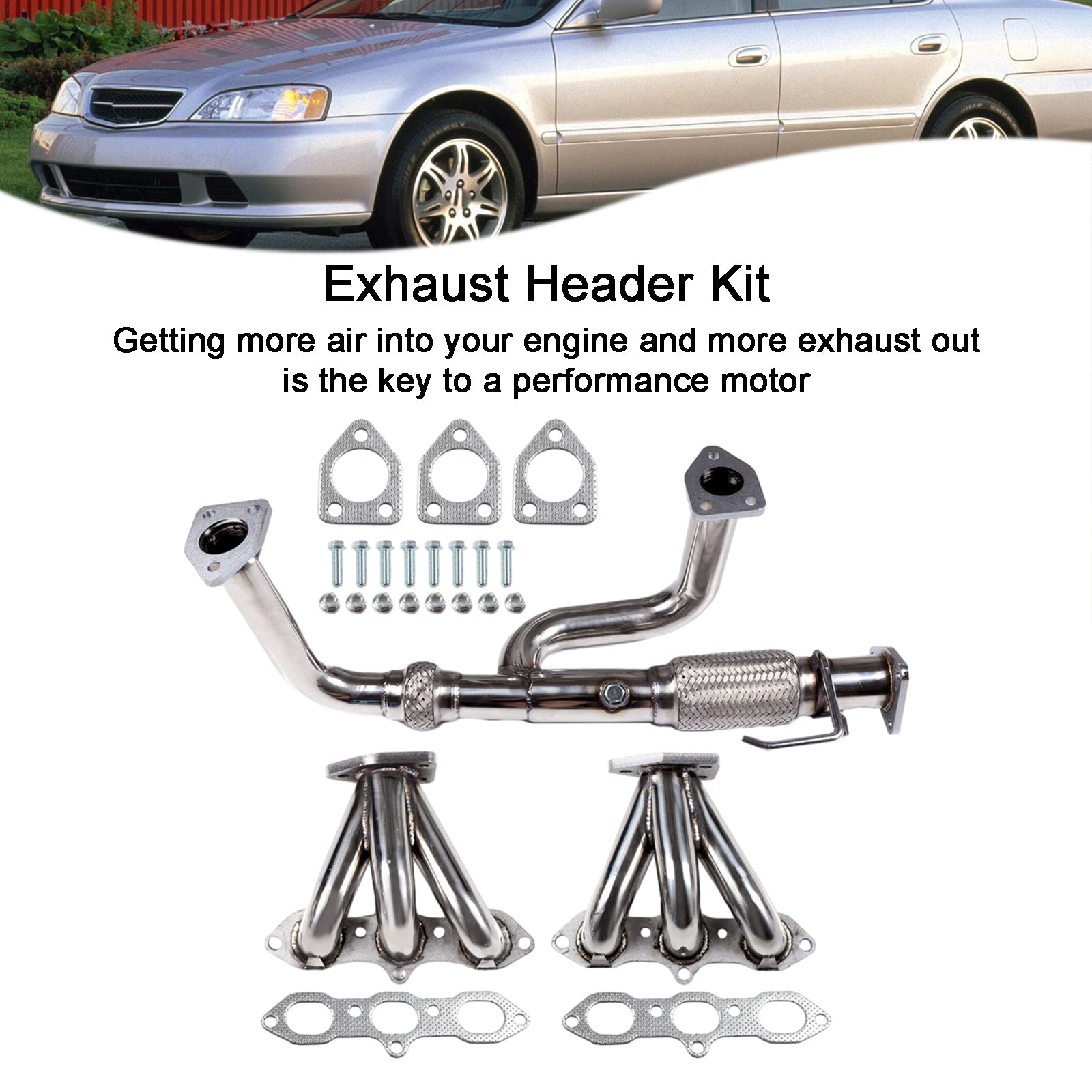 Exhaust Manifold Header Fit Acura CL 2002-2003 Fit Acura TL 3.2L 1999-2003