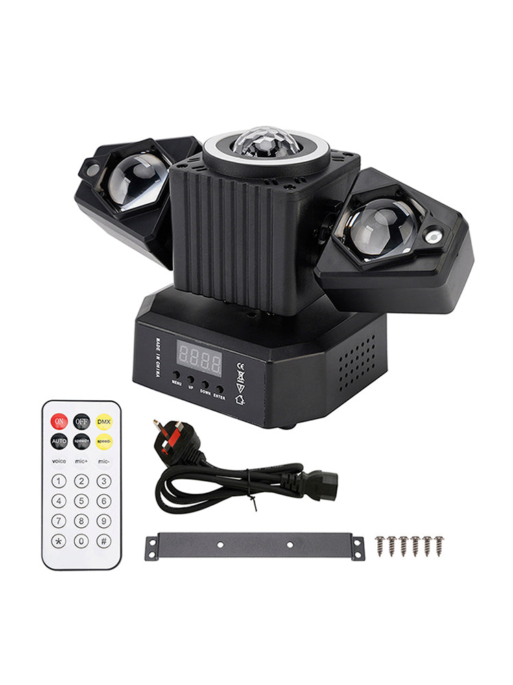 Moving Head Light Rotating Disco Ball Laser Beam Strobe Remote DMX Stage Light