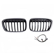 2016-2019 Fit BMW X1 F48 F49 2PCS Gloss Black Front Kidney Grill Grille