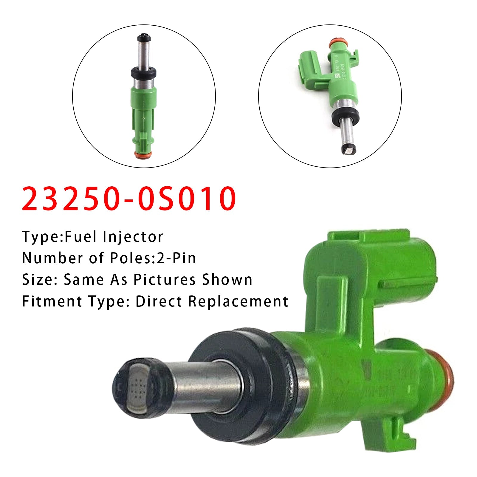2007 Toyota Tundra 5.7L V8 1Pcs Fuel Injector 23250-0S010