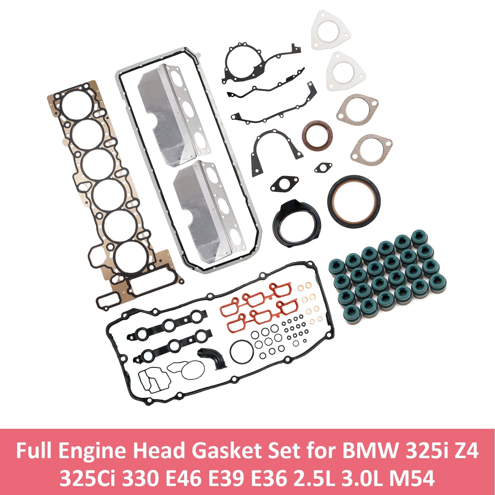 2001-2002 For BMW Z3 (E36) 2.5L 152Cid L6 Dohc M54 Full Engine Head Gasket Set 11611436631