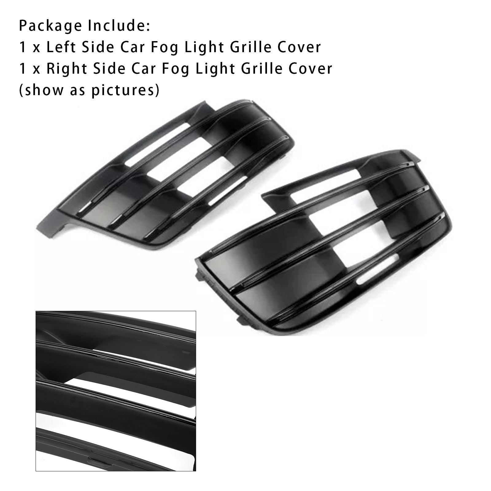 2016-2019 Audi Q7 S-Line 2X Original Car Front Bumper Fog Light Grilles 4M0807681D 4M0807682D