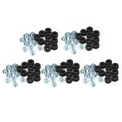 50 Pack Convenient M6 Motorcycle Rubber Grommets Bolt Kit Universal Replacement