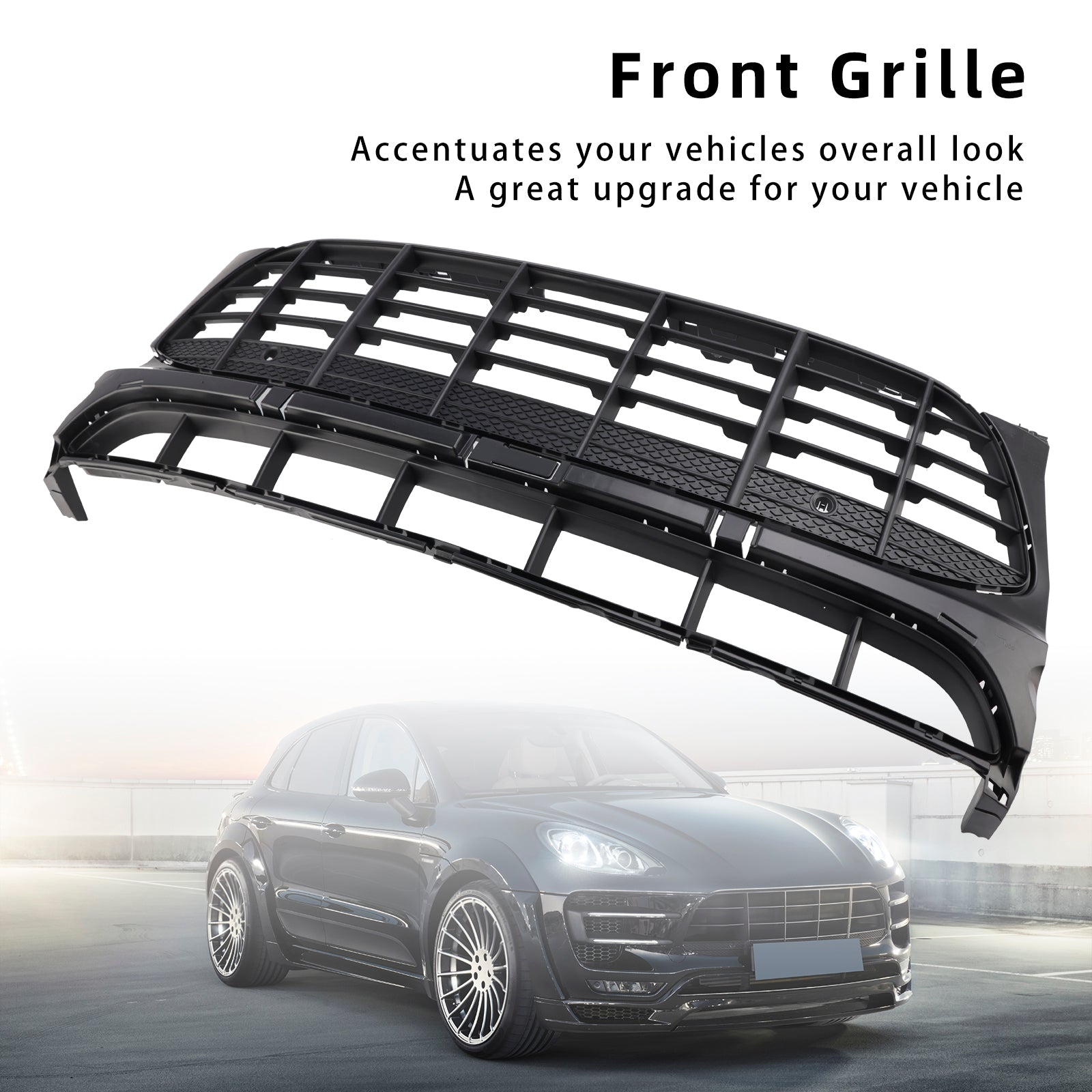 2015-2018 Porsche Macan Black Front Bumper Grill Grille 95B807683H1E0