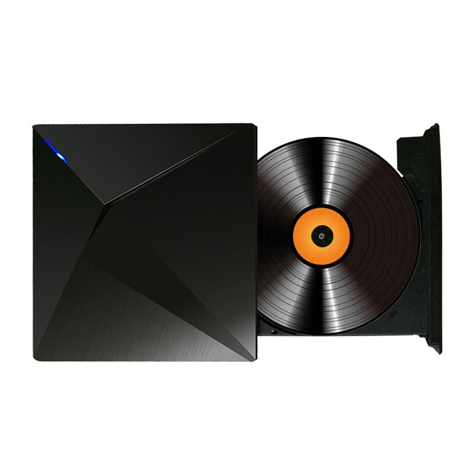 Ultra-Thin Dvd Rw Cd External Optical Drive Portable Type-C Usb Laptop Pc Blk