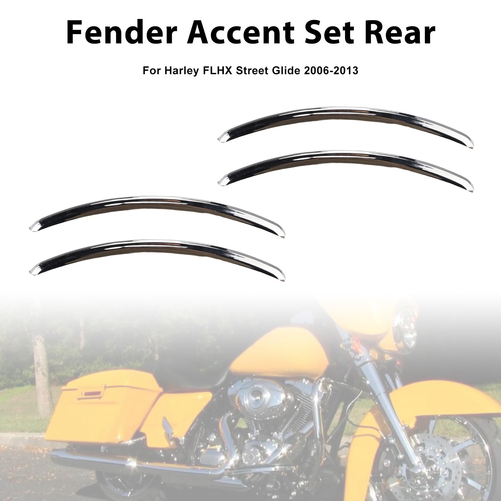 Rear Fender Accent Set For FLHX Street Glide 2006-2013