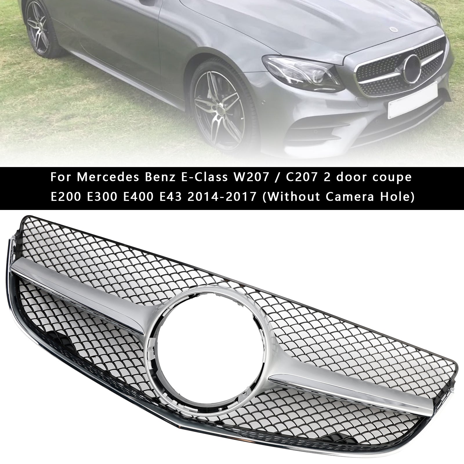 2014 2015 2016 2017 Mercedes Benz E-CLASS W207 Coupe Front Bumper Grill Grille