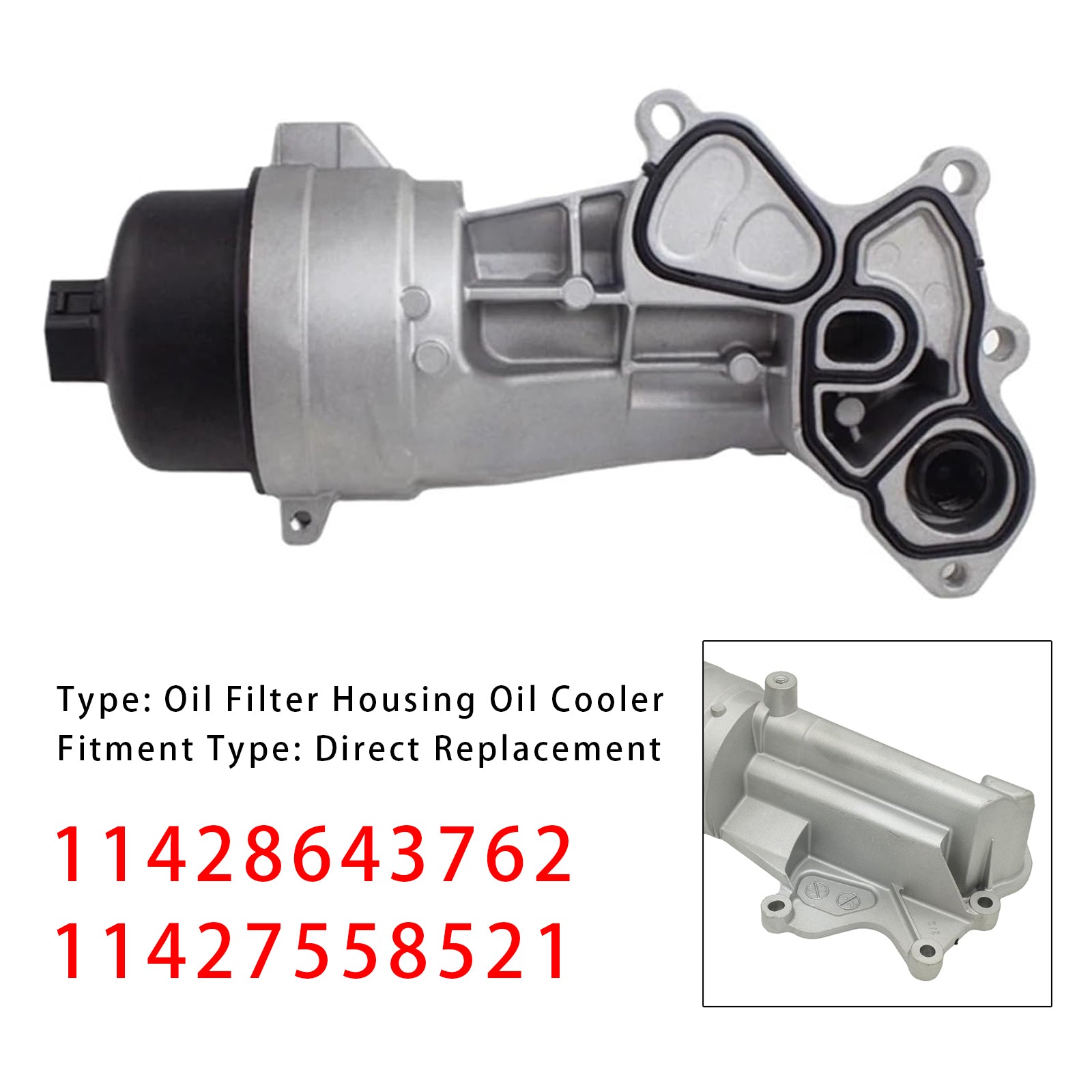 2009-2014 MINI CLUBMAN (R55) One Oil Cooler Filter Housing 11428643762 11427558521