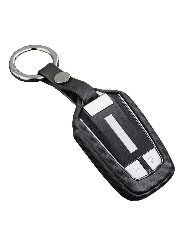 Leather Silicone Car Key Case Cover With Buckle For Isuzu