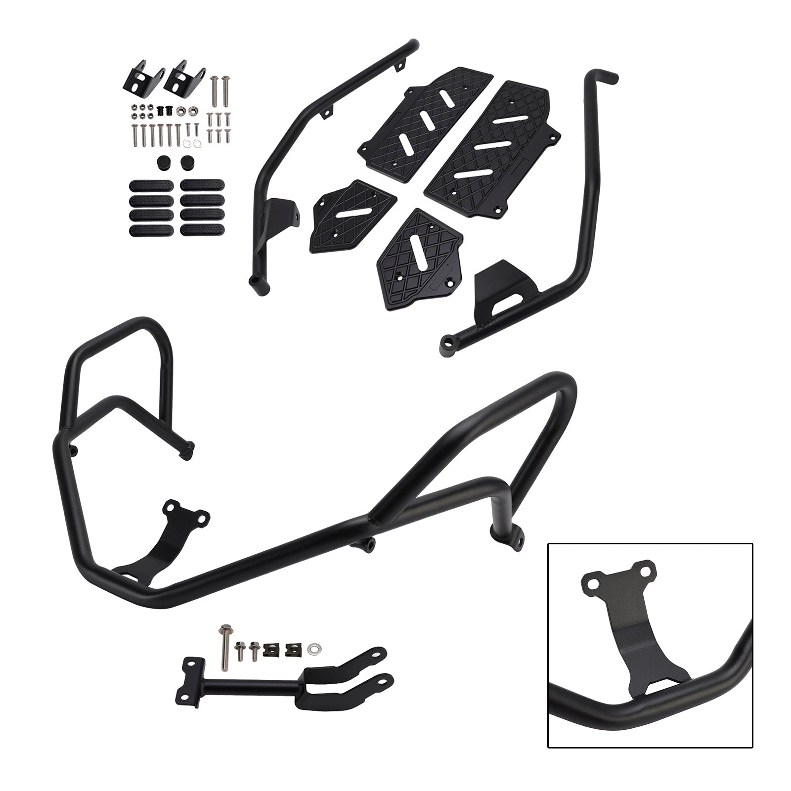 2022-2025 Honda Adv350 Crash Bar Upper+Lower Engine Guard Frame Fit Black