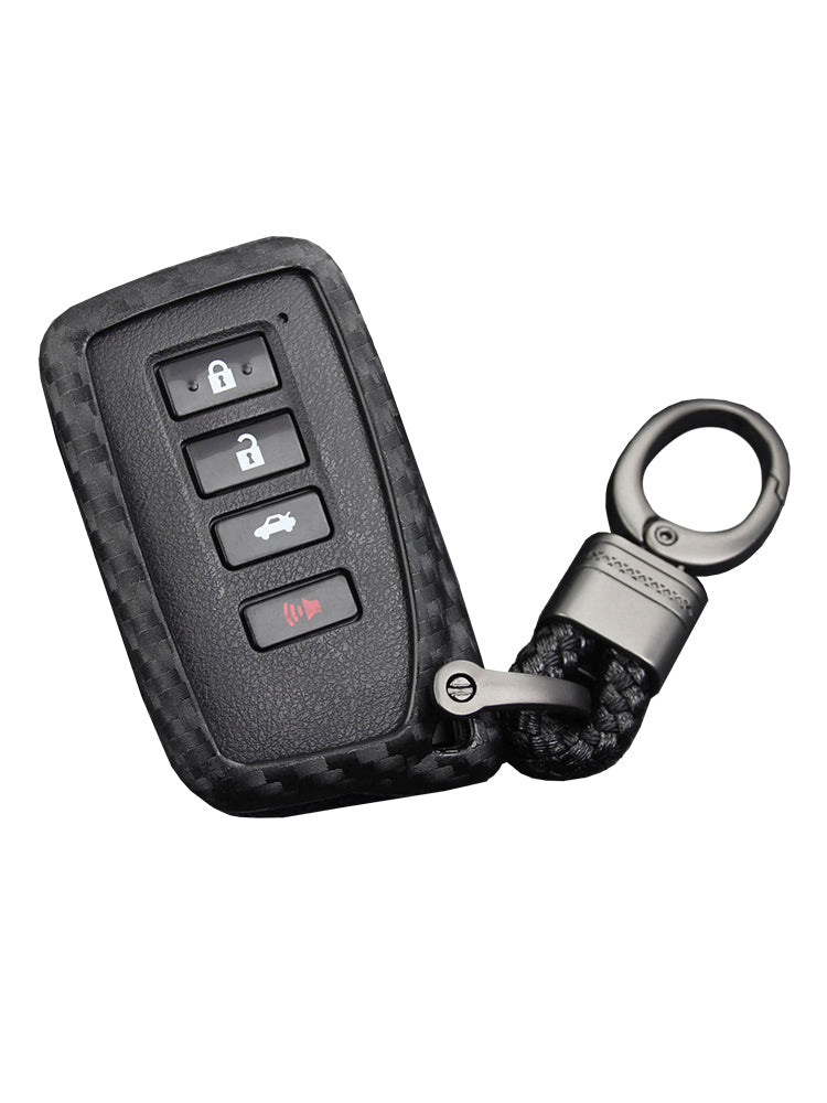 Leather Silicone Car Key Case Cover With Buckle For Lexus